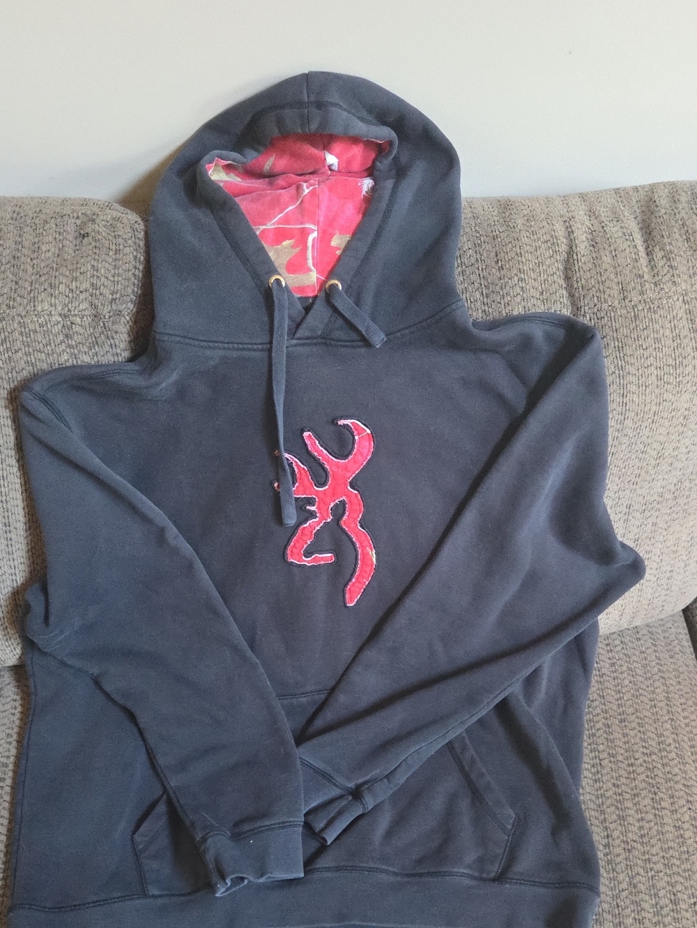Browning Men's Black Hoodie with Red Accent